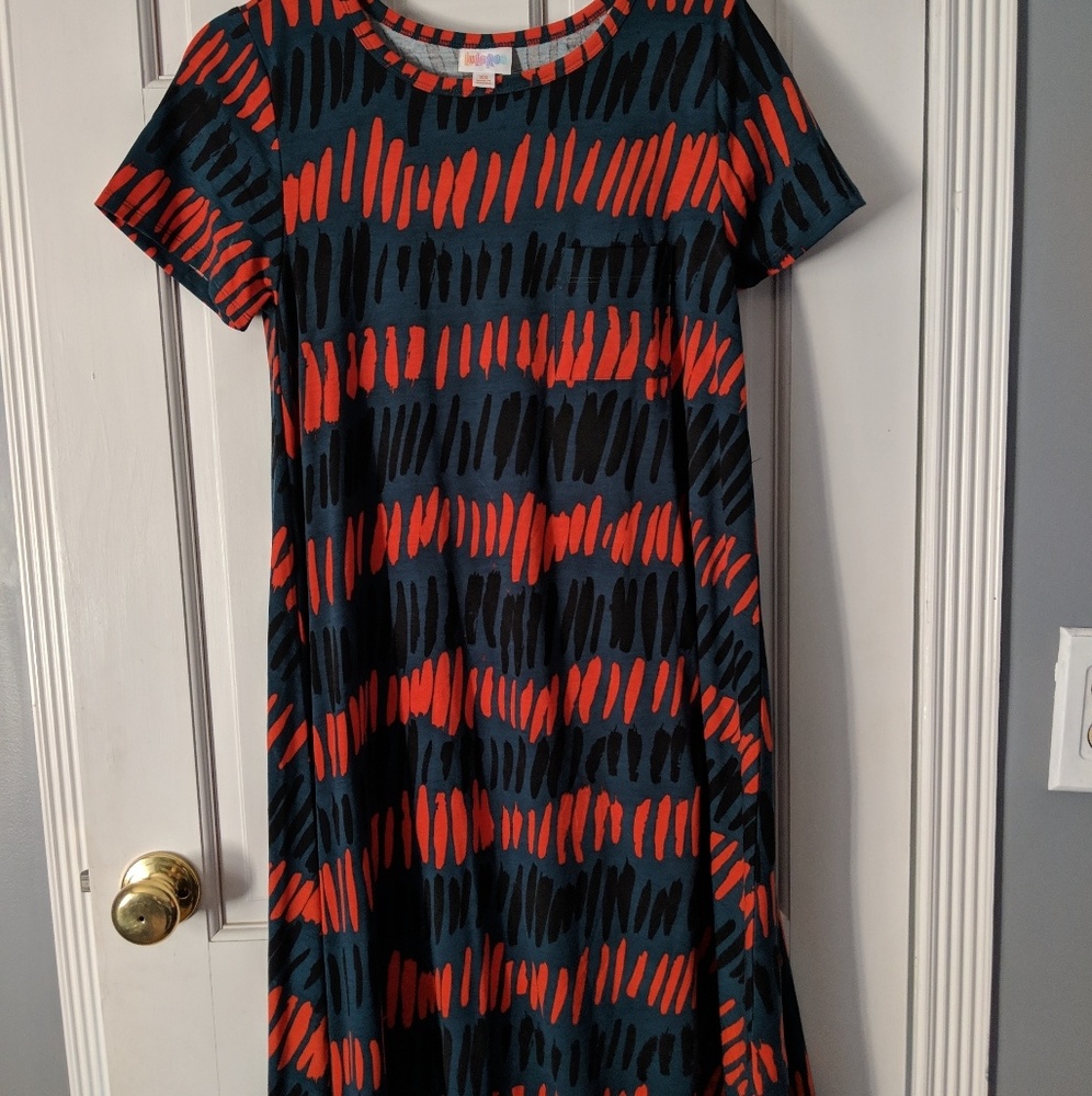 Fun Printed LuLa Roe XS Carly Dress